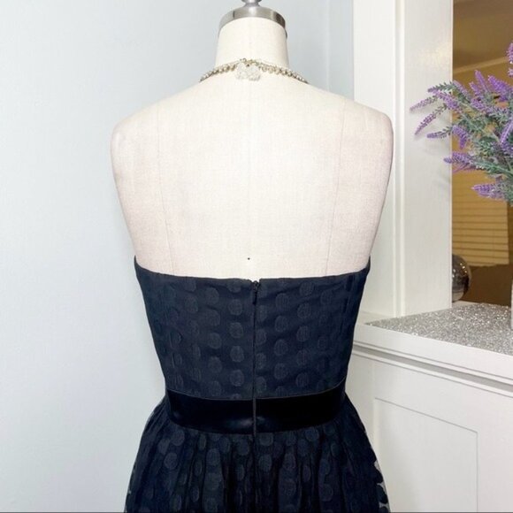 White House Black Market Polka Dot Tulle Strapless Fit & Flare Dress 8 NWT - Picture 7 of 11